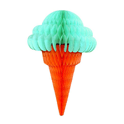 Бумажное украшение "Мороженое" мятный 32х20 см